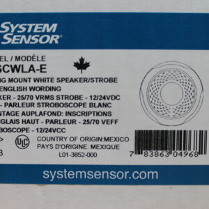 System Sensor SPSCWLA-E Speaker Strobe